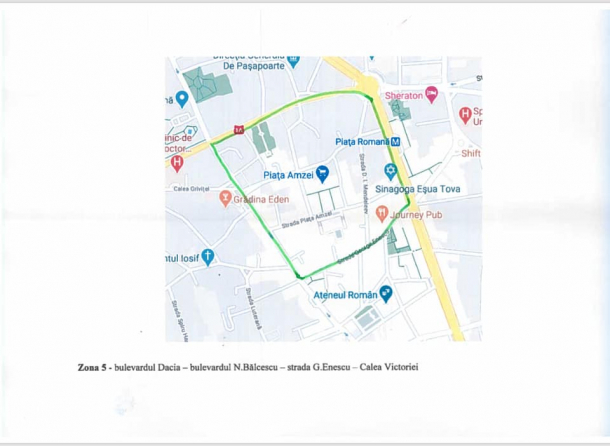Centrul Bucureștiului, interzis mașinilor, în weekend-uri. Care sunt străzile din zona 5