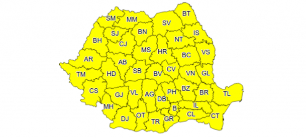 Harta meteo. Ploi in toata țara, până joi, 25 iunie 2020