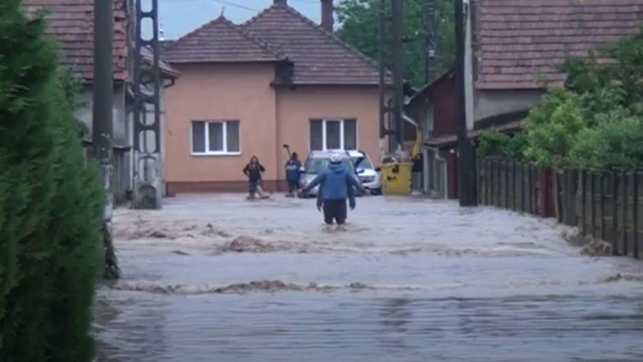 Ploile au făcut ravagii în România. În Cluj-Napoca străzile au fost inundate în jumătate de oră, în Caransebeș un copac a lovit o femeie