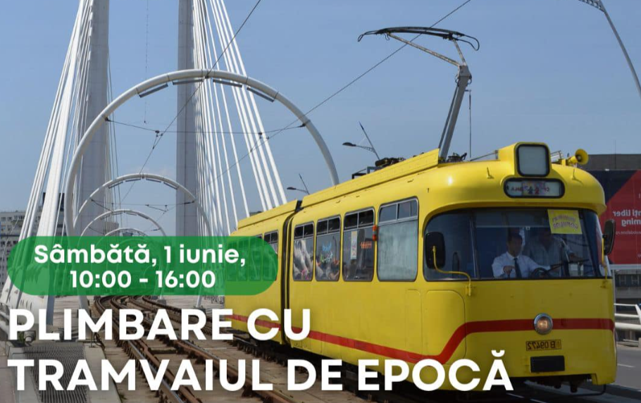 Plimbare cu tramvaiul-cofetărie de epocă, de Ziua Copilului, în București. Cum va circula