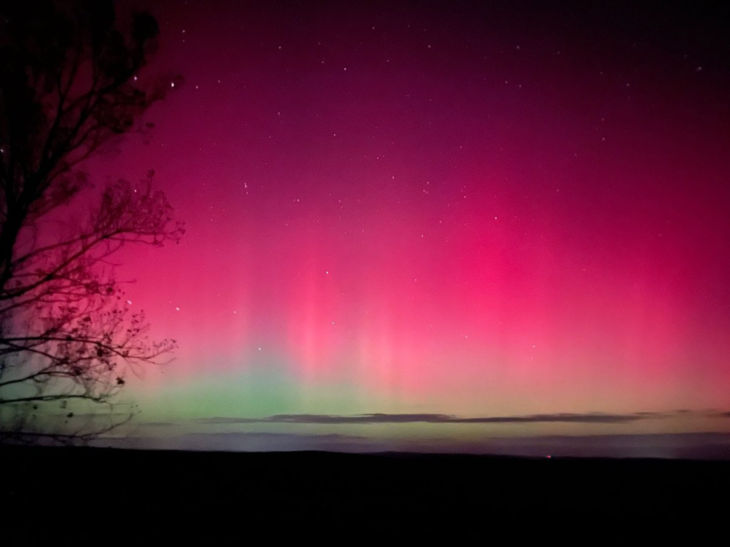 Cum s-a văzut aurora boreală în România. Fenomenul, vizibil în toată țara (FOTO)